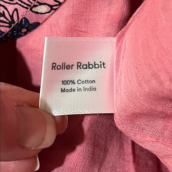 Roller Rabbit | Cluny Print Naema long sleeve mini dress Women’s size S Ruffle - Picture 9 of 11